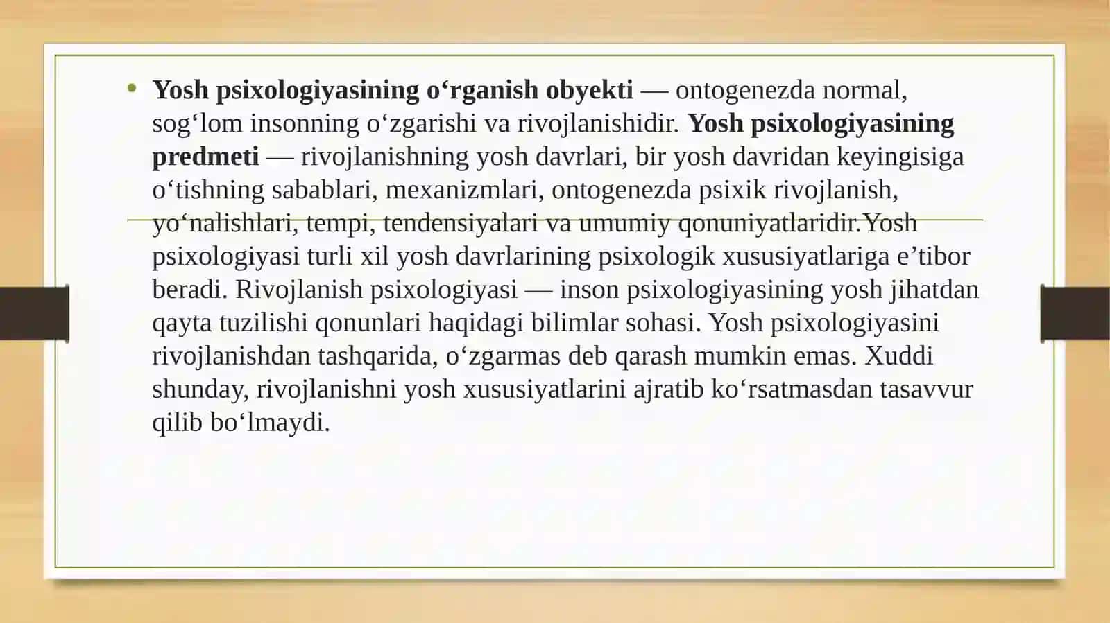 Yosh va pedagogik psixologiya fanining tadqiqot sohasi va muammolari 4
