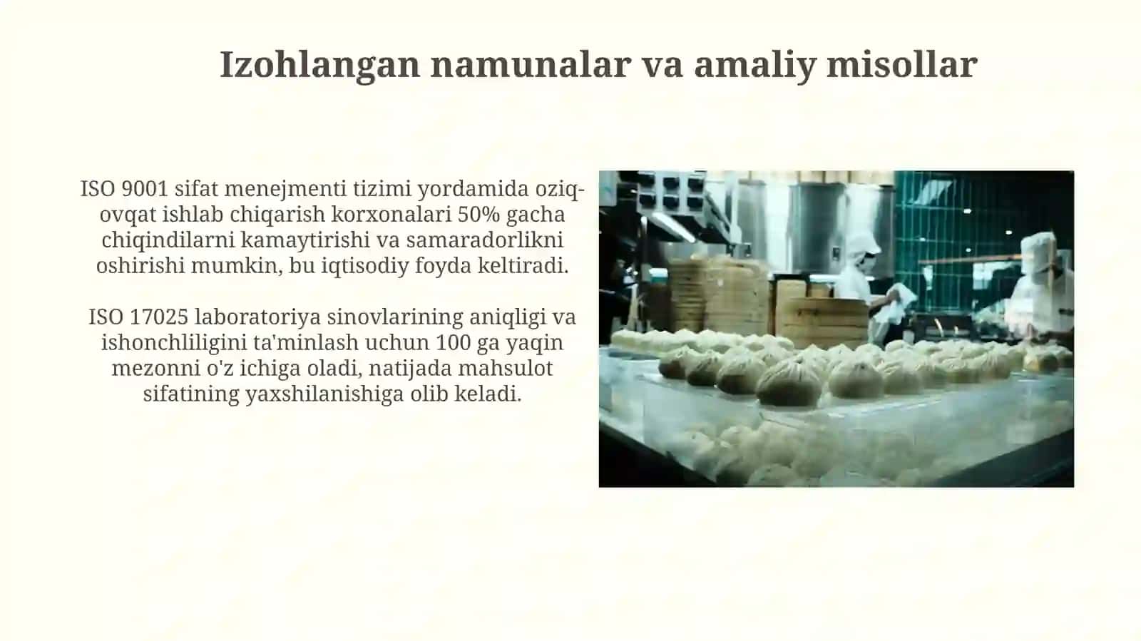 ISO 22000: Oziq-ovqat xavfsizligi boshqaruv tizimi 4