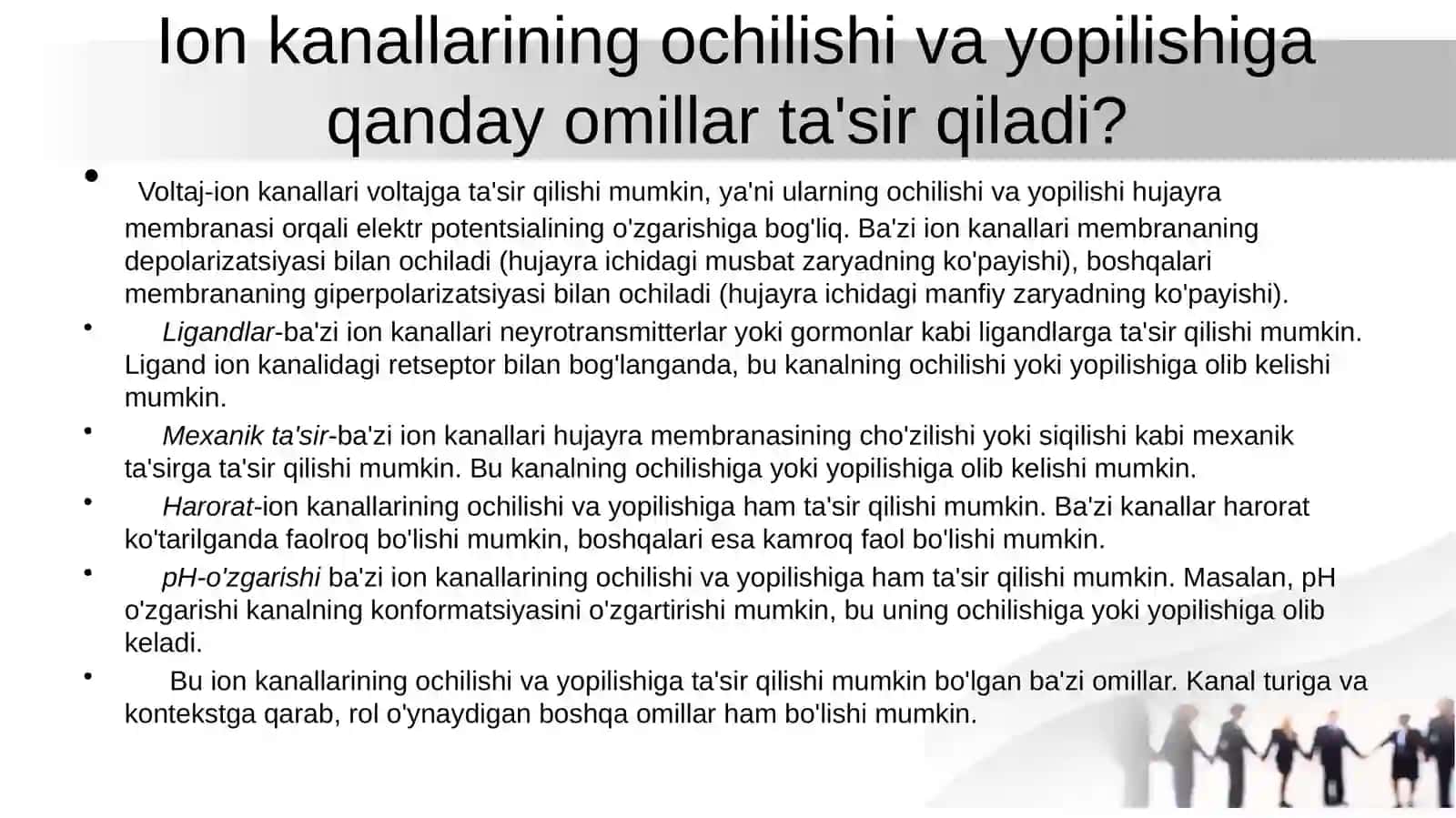 Ion kanallari holati dinamikasining modeli 4