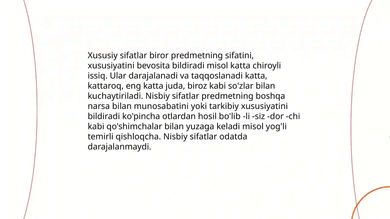 Sifat suz turkumi 4