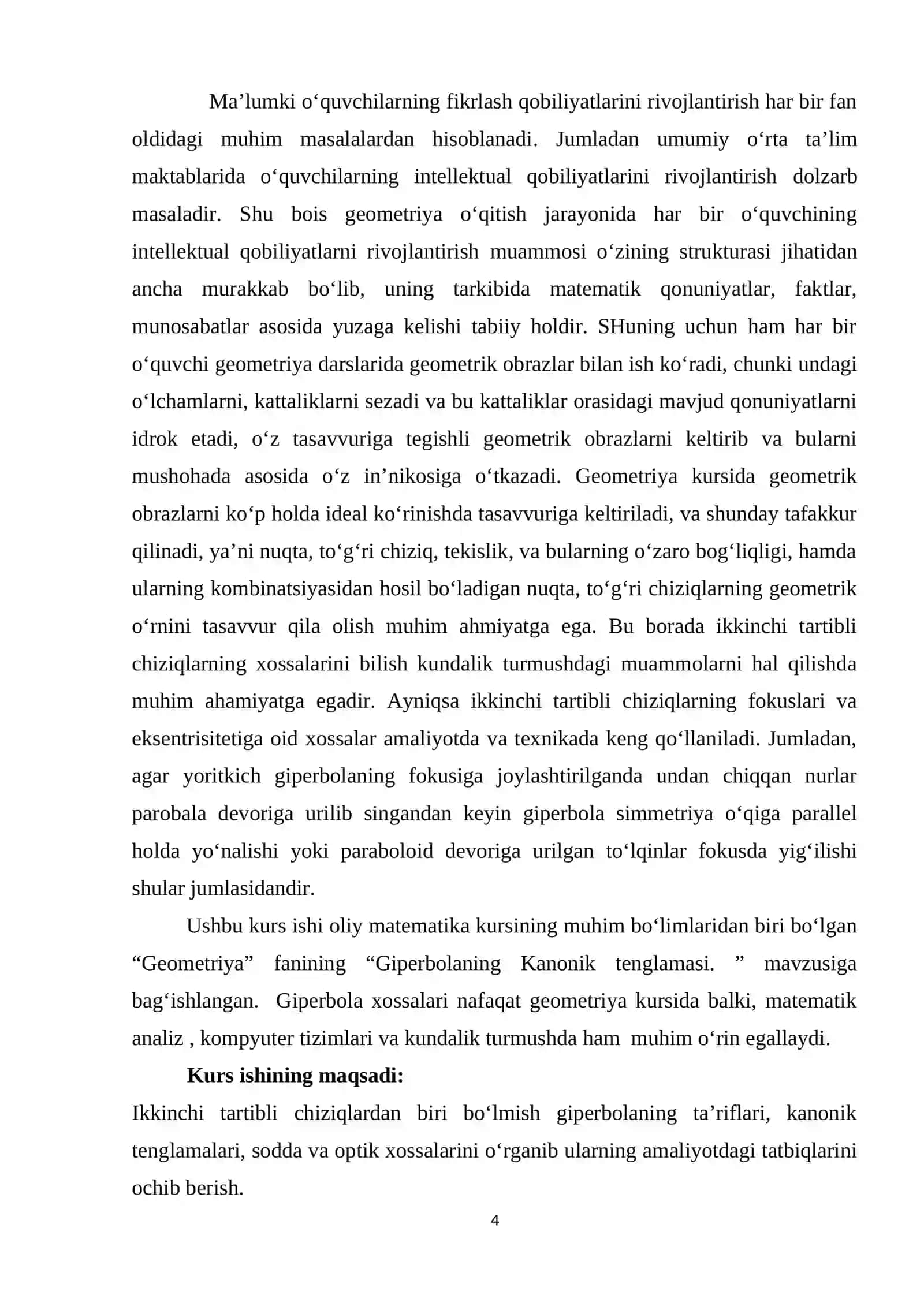 Giperbola va uning kanonik tenglamasi , xossalari 4