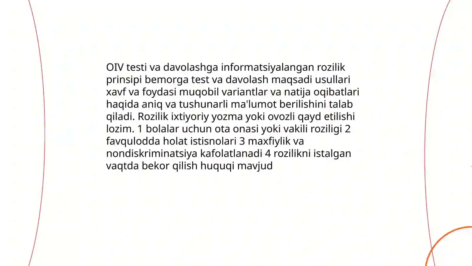 Shifokor va bemor oʻrtasidagi munosabatlarning deontologik jihatlari OIV bilan kasalangan va OITS bilan kasalangan bemor 4