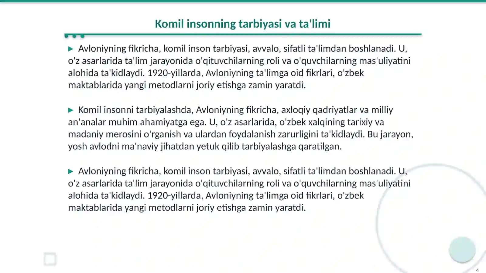 Abdulla Avloniyning komil inson haqidagi qarashlari 4