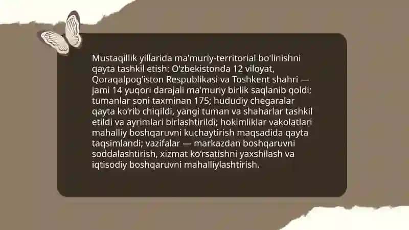 Mustaqillik yillarida davlat boshqaruvi tizimida amalga oshirilgan islohatlar 4