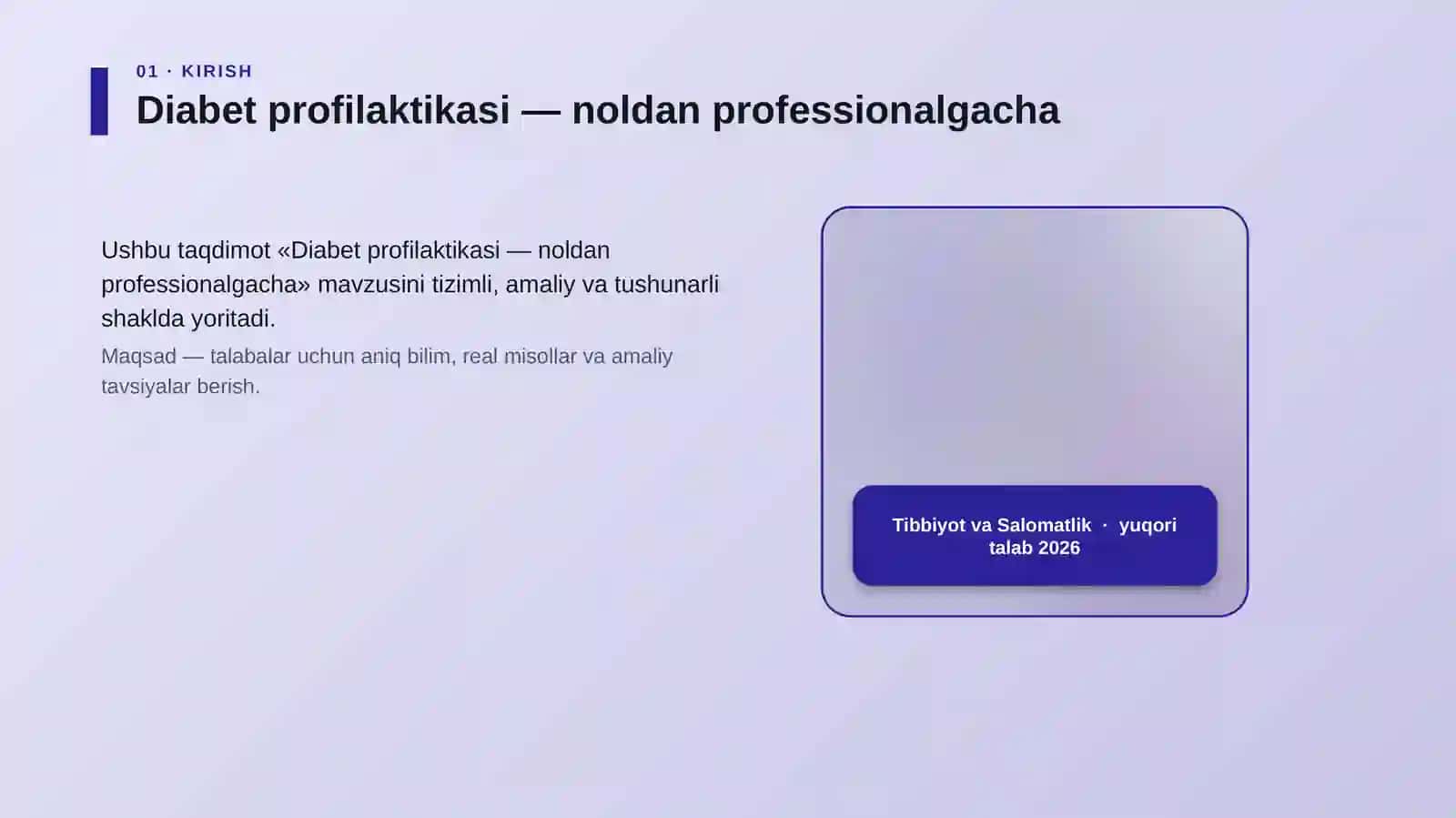 Diabet profilaktikasi — noldan professionalgacha 4