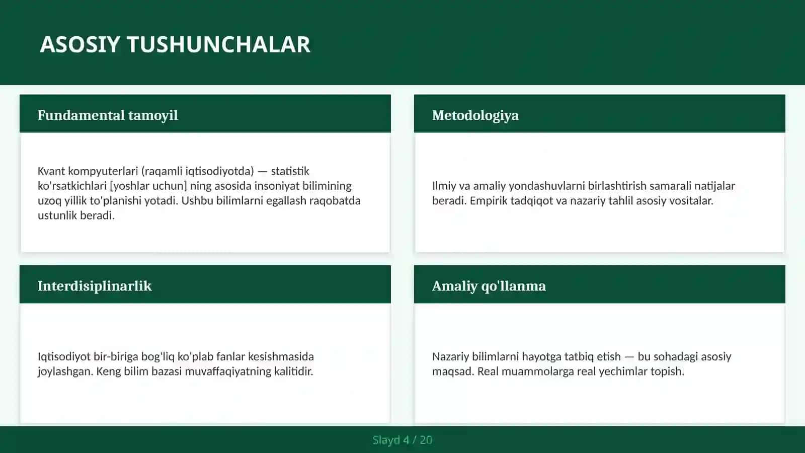 KVANT KOMPYUTERLARI (RAQAMLI IQTISODIYOTDA) — STATISTIK KO'RSATKICHLARI [YOSHLAR UCHUN] 4