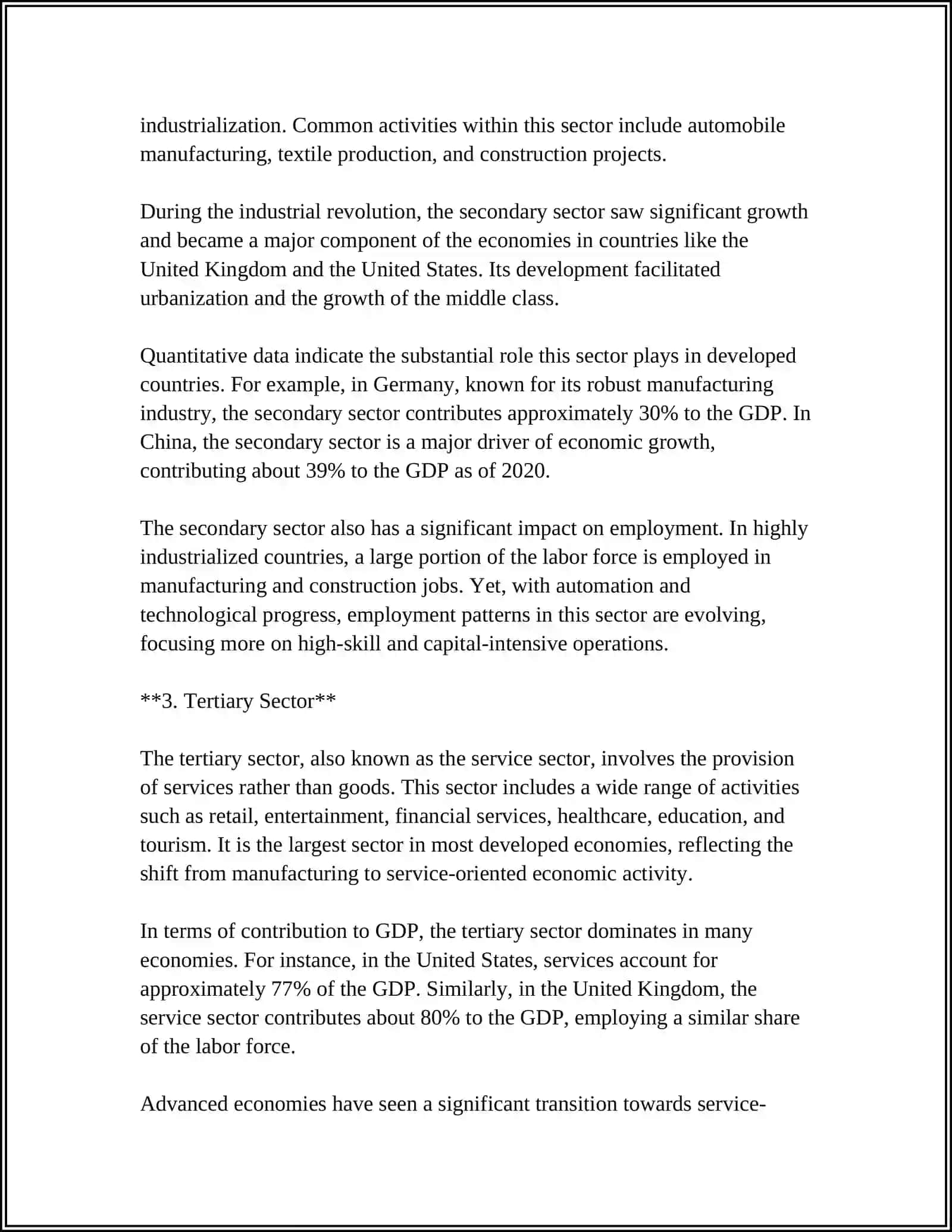 The Three Sectors of Economy 4