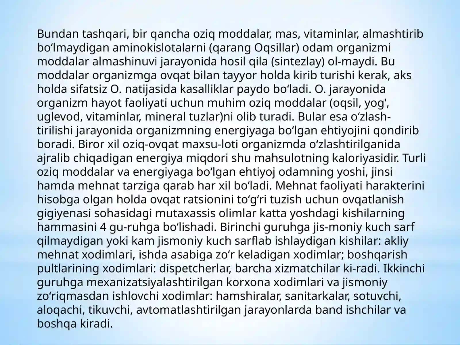 Ovqatlanishning yangi  nazariyalari 4