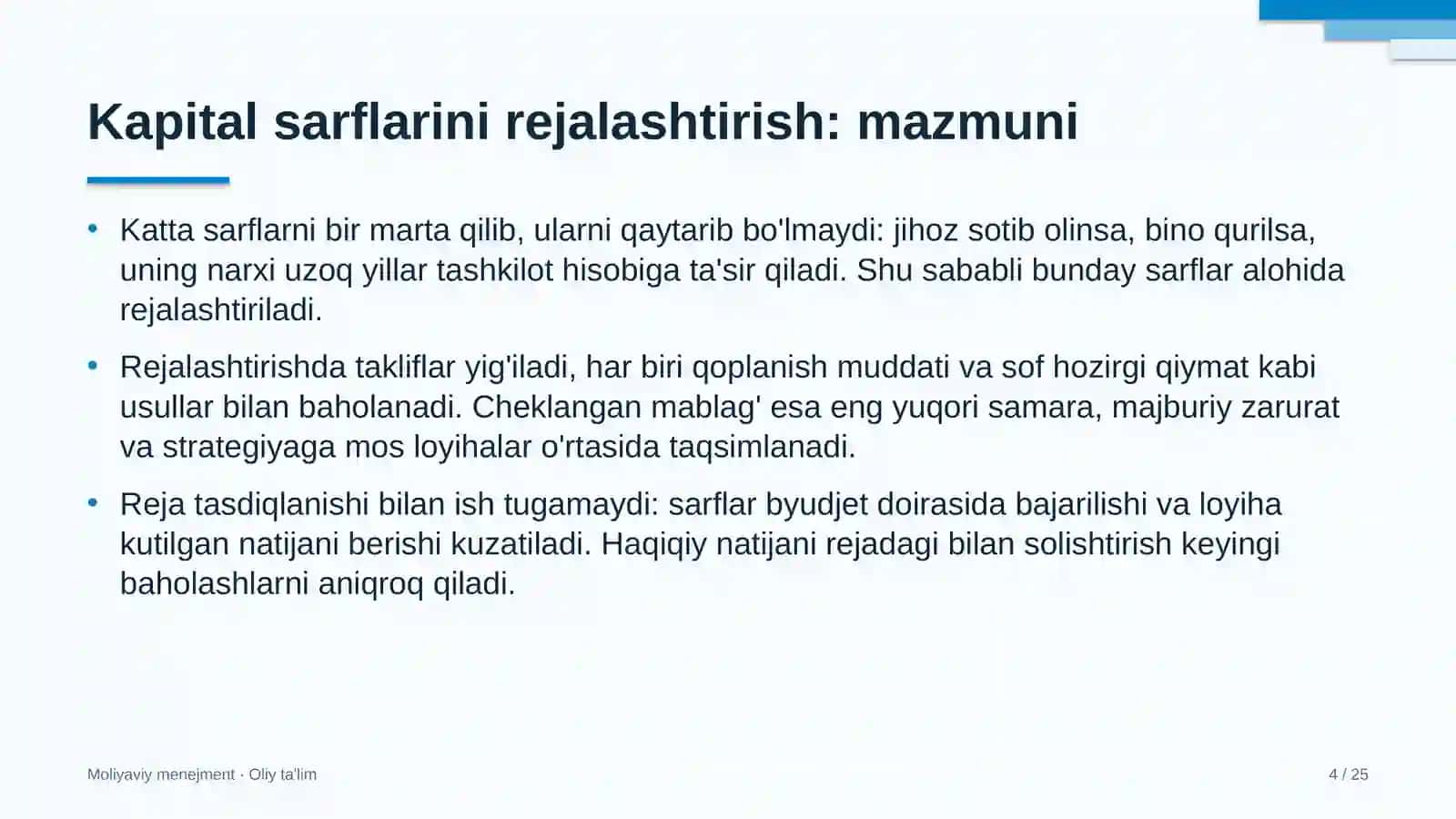 restoranlarda kapital sarflarini rejalashtirish 9849 4