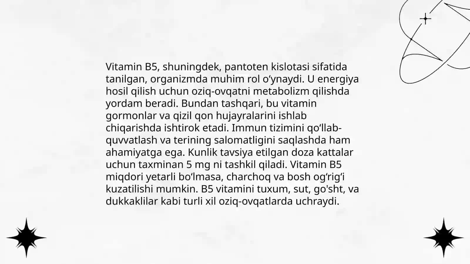 Vitamin B5 4