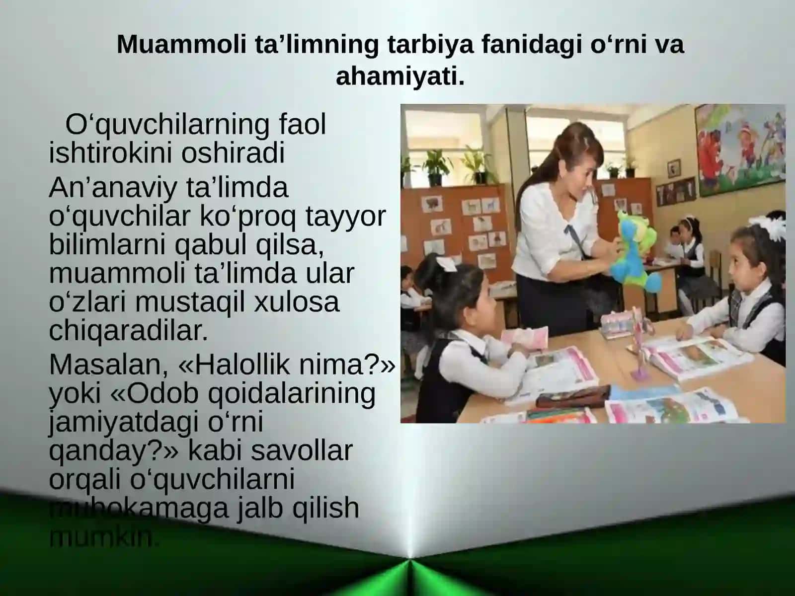 Tarbiya fanini o‘qitishda muammoli ta’lim 4