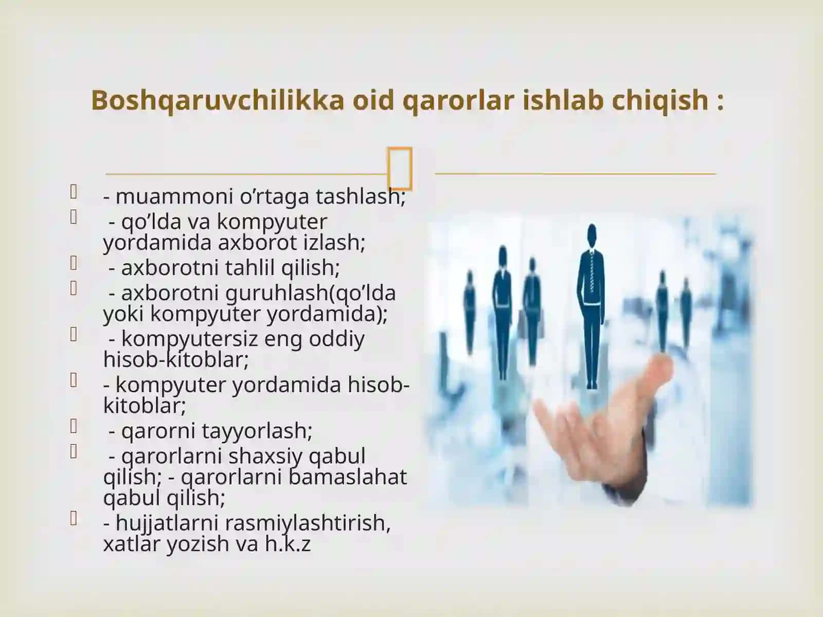 Menejer faoliyatini tashkil qilish 4