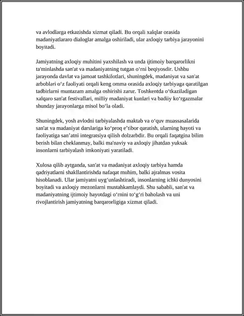 JAMIYAT TARBIYASIDA SANAT VA MADANIYATNING ORNI 4