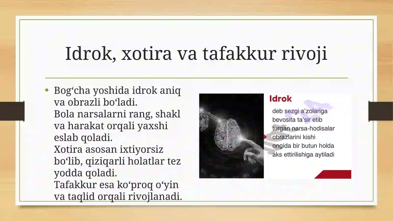 Bog'cha yoshidagi bolalarning kattalar mehnatiga tasiri mavzisi bo'yicha 4