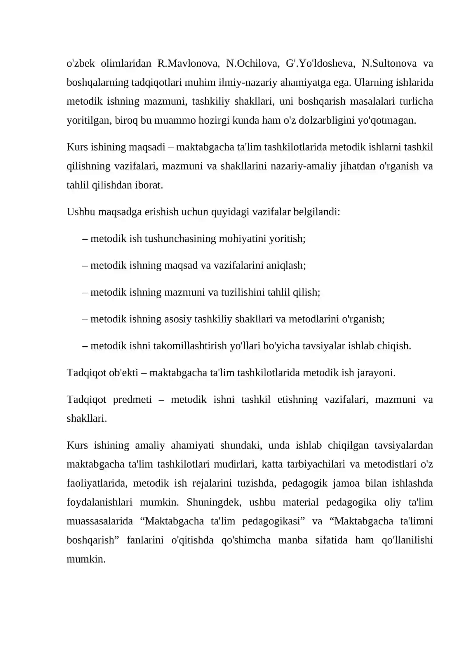 Maktabgacha ta'limda Metodik Ishning Nazariy Asoslari 4