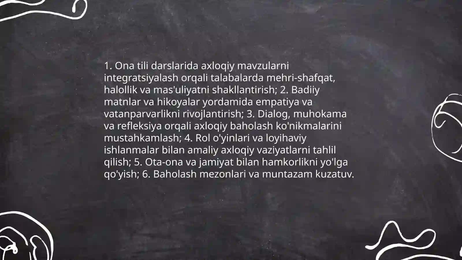 Tarbiya fanini óqitish jarayonida ahloqiy fazilatlarni shakllantirishning integratsion tehnologiyalari 4