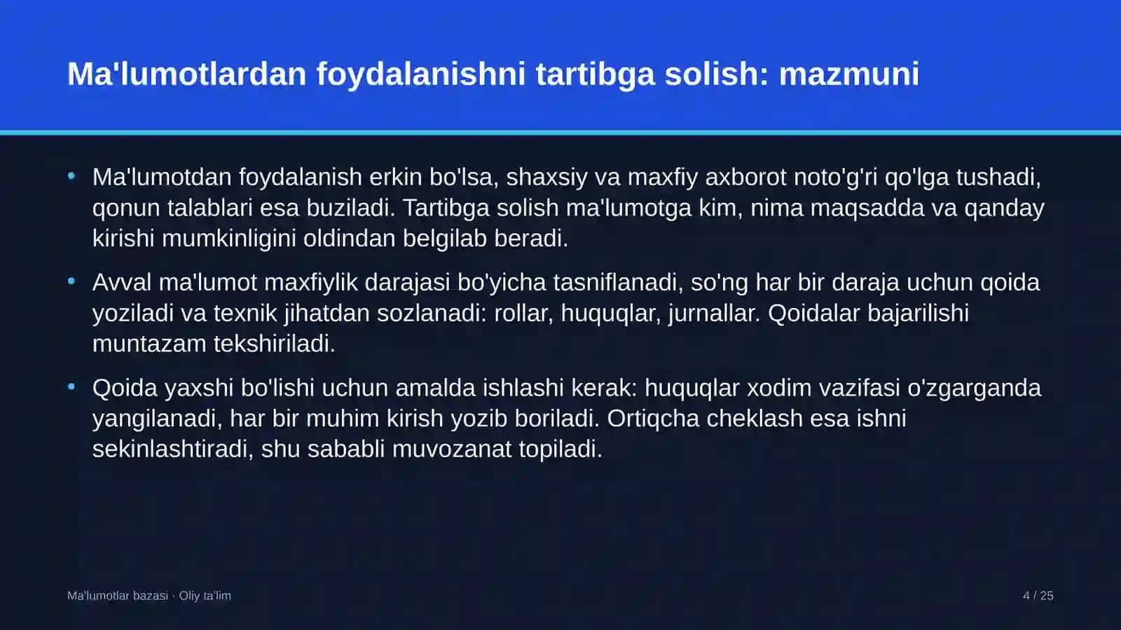davlat xaridlari tizimida ma'lumotlardan foydalanishni tartibga solish 9865 4