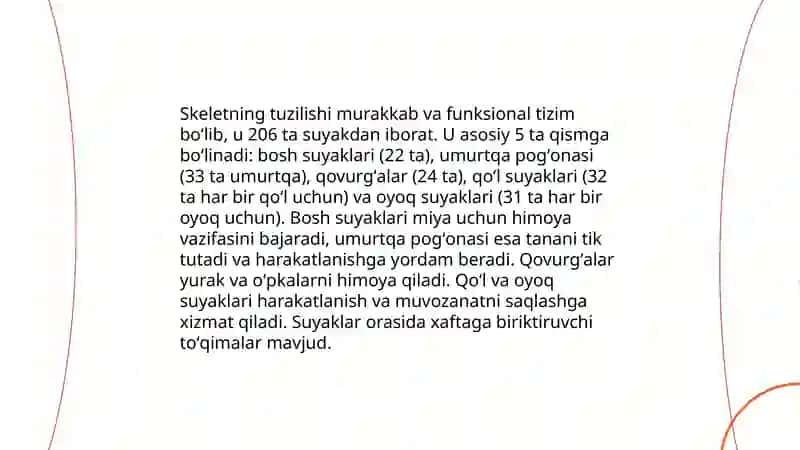 Skelet haqida umumiy tushuncha 4