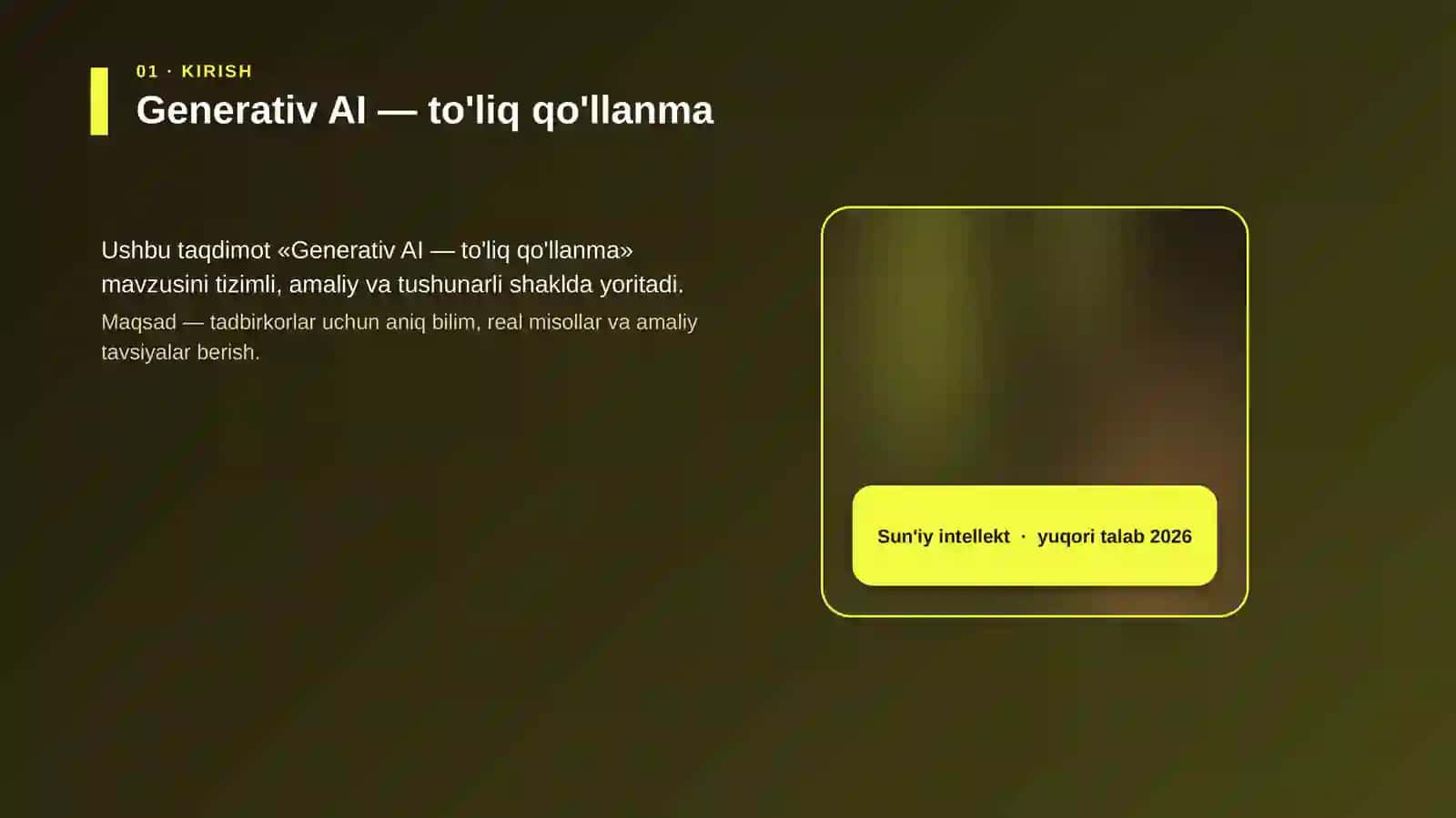 Generativ AI — to'liq qo'llanma 4