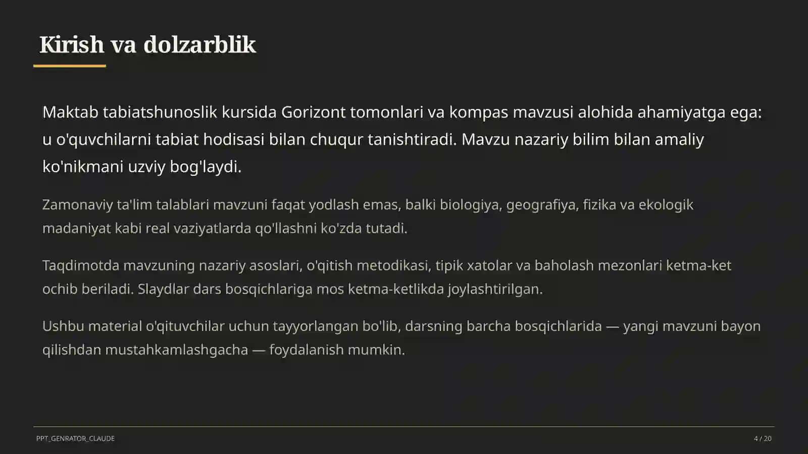 Gorizont tomonlari va kompas (3-sinf) 4