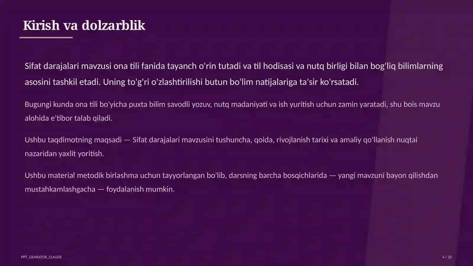 Sifat darajalari (6-sinf) 4