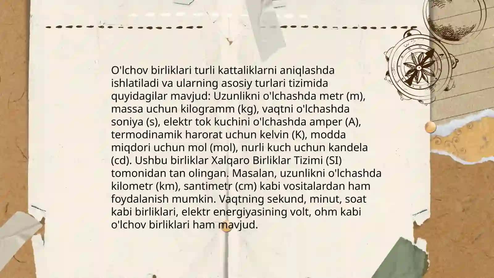 Miqdorlarni o'lchash tushunchasi 4