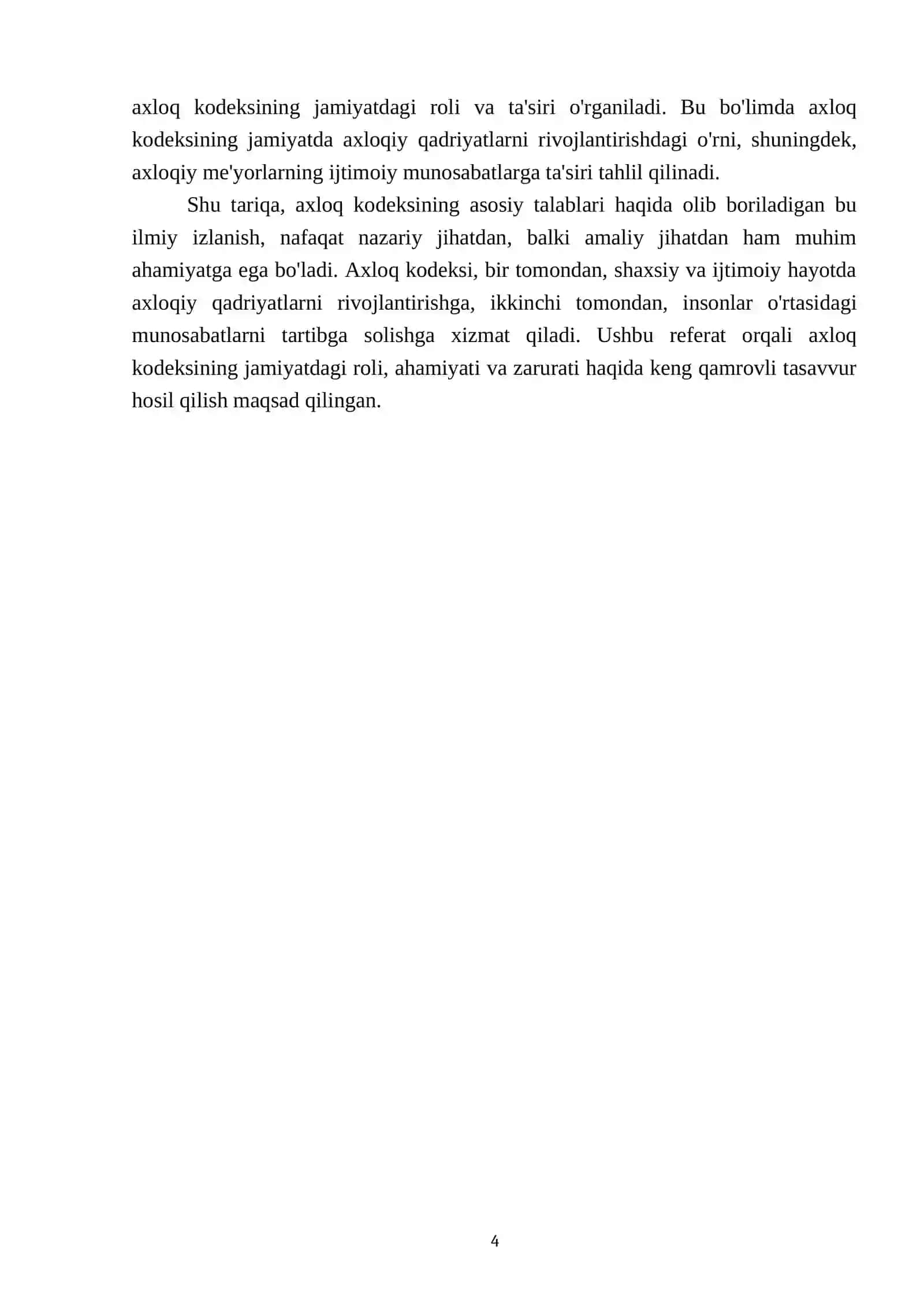 Axloq kodeksining asosiy talablari 4