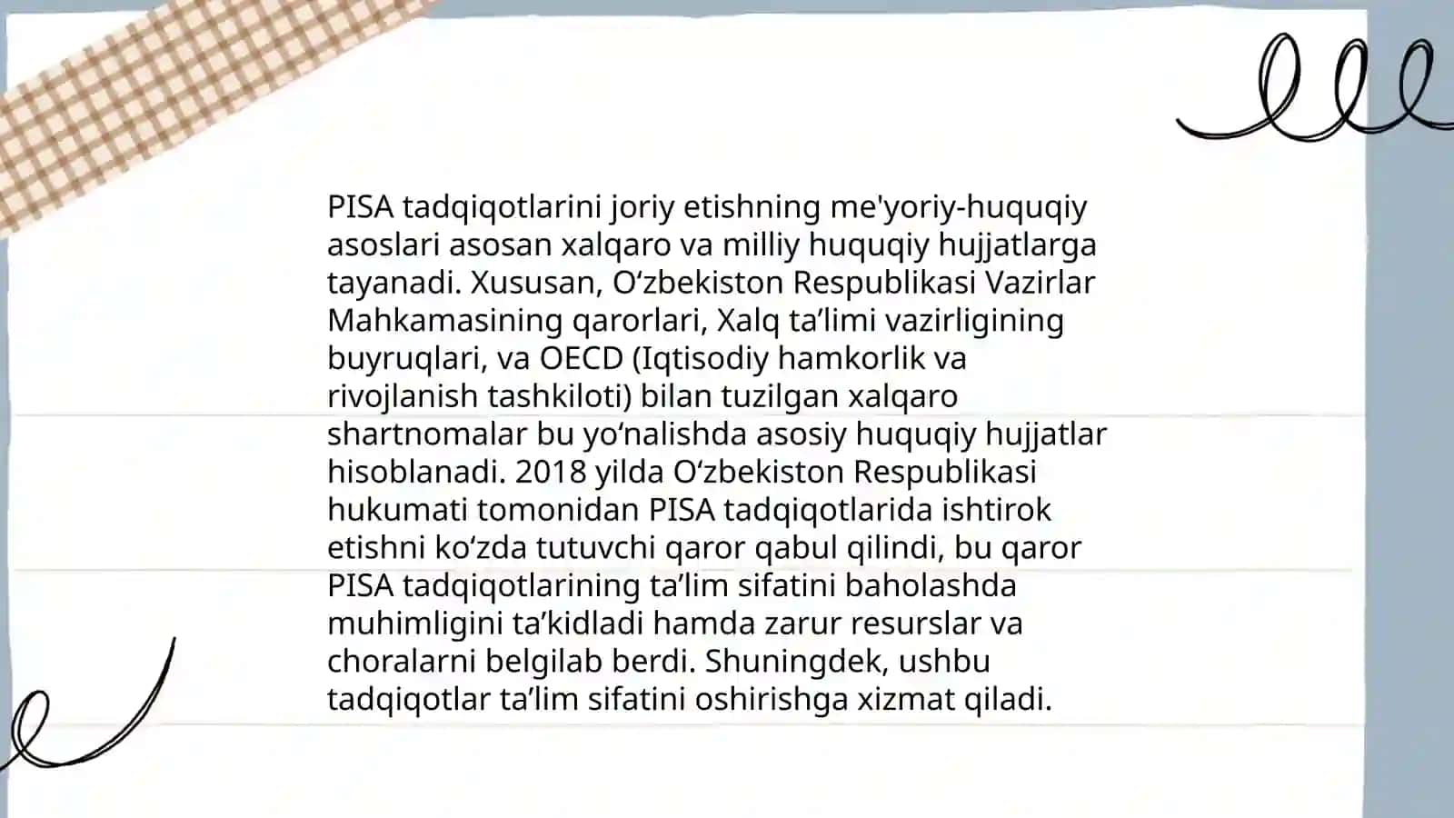 Xalq ta'limi tizimida ta'lim sifatini baholash bo'yicha xalqaro tatqiqotlar 4