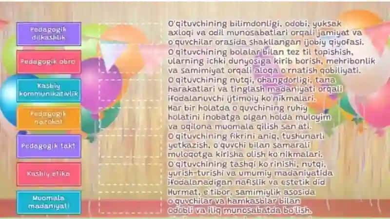 Pedagog nazokat va xushmuomilalik kasbiy pedagogik dilkashlikning òqituvchi xulq atvorida shakllanis 4