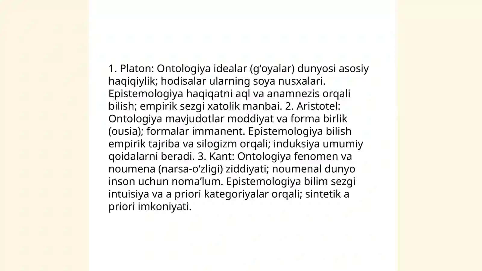 Falsafaning mohiyatiga oid sharq Va ğarb mutafakkirlari tariflarini tasniflash 4