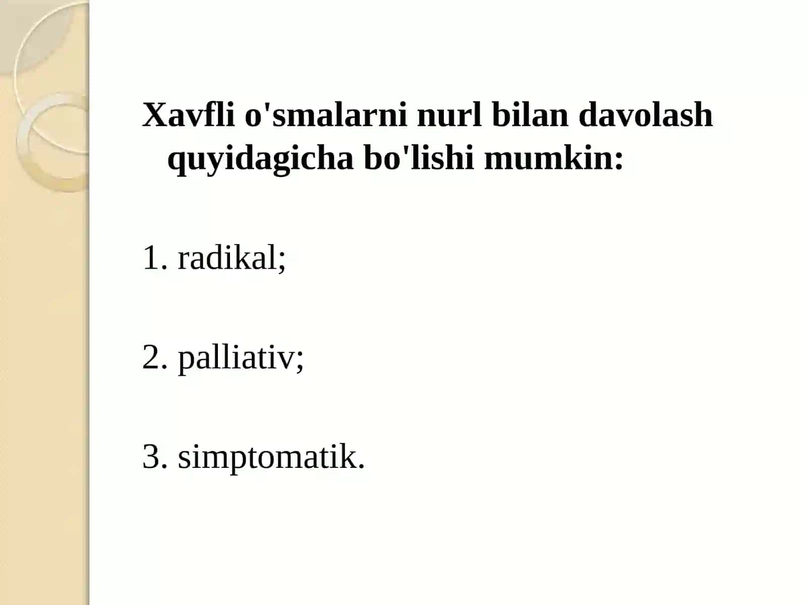 O'smalarni nur bilan davolash (radioterapiya) 4