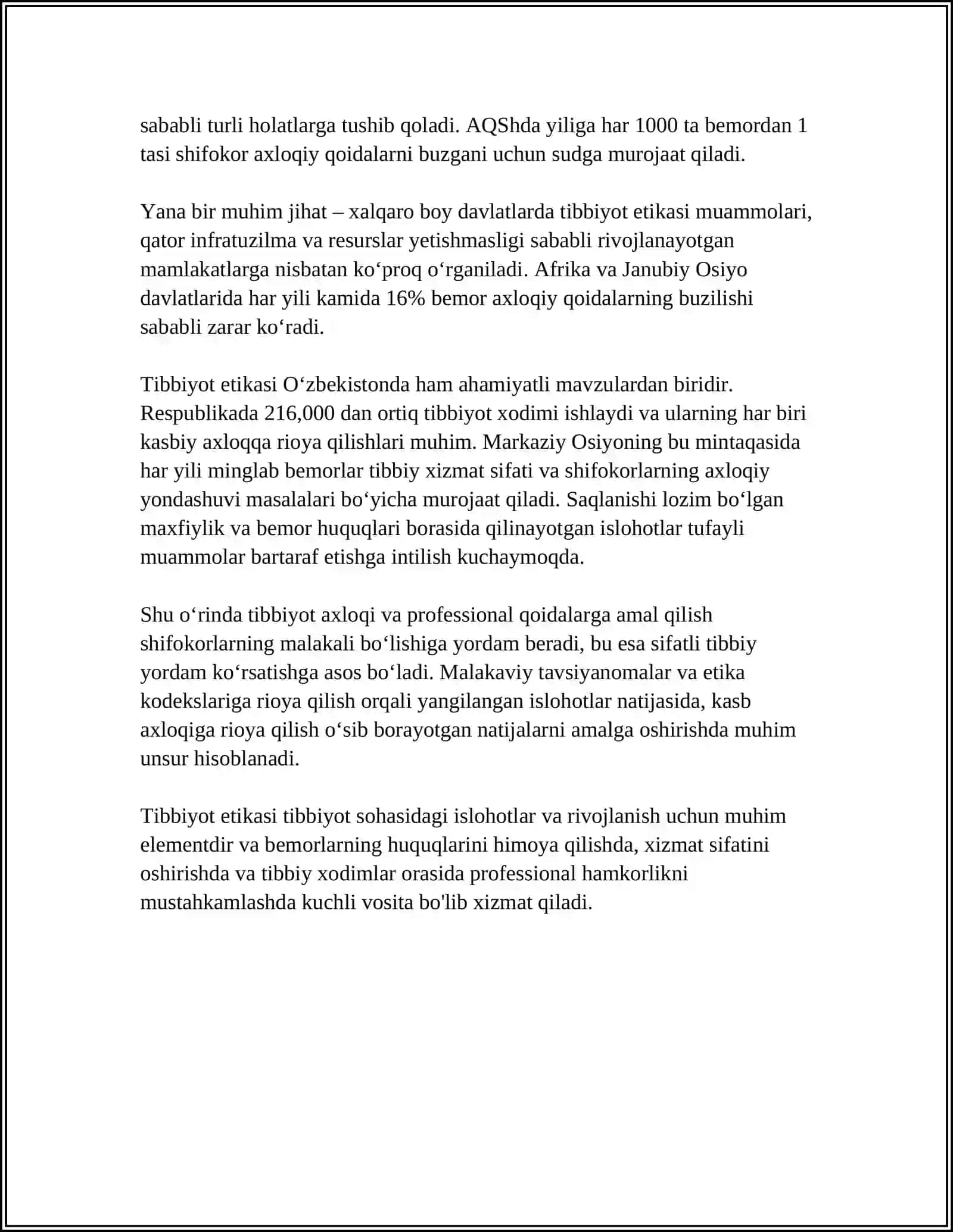 TIBBIY ETIKA VA DIANTALOGIYA ASOSLARI 4