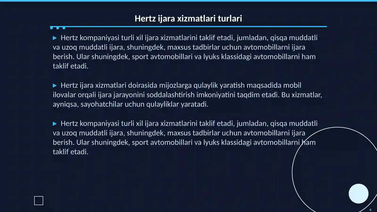 Hertz kompaniyasi ijara xizmatlari 4