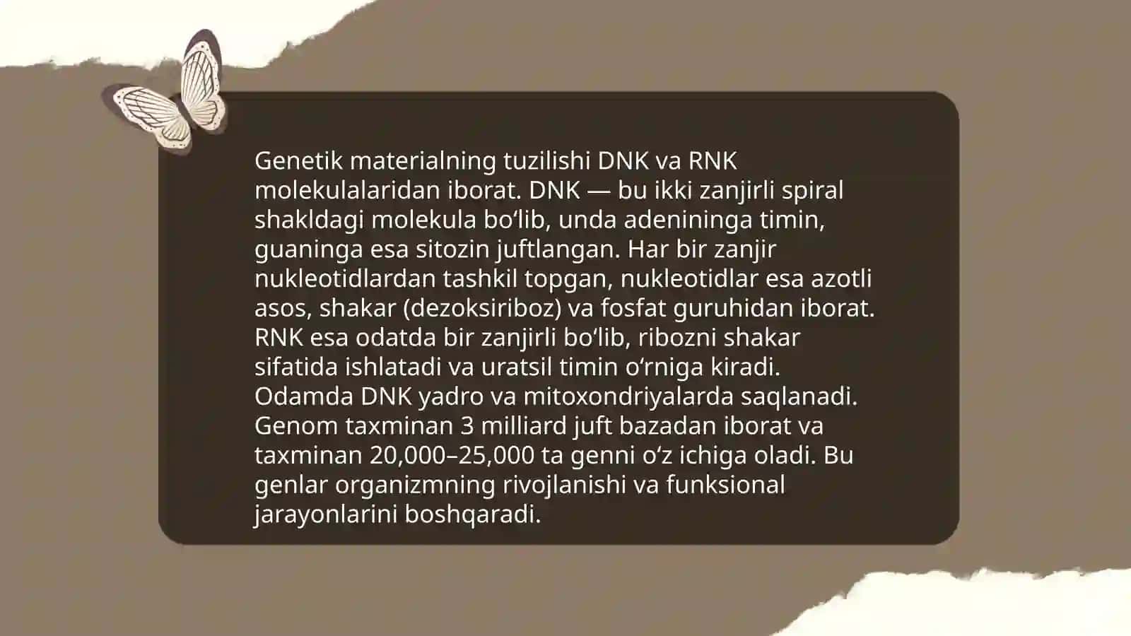 Odamlar genetikasi va uni órganish metodlari 4