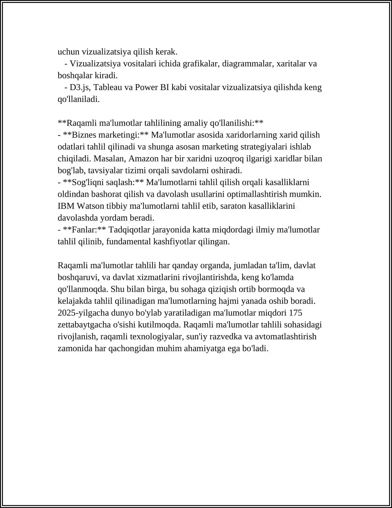 Raqamli ma'lumotlar bilan ishlash 4