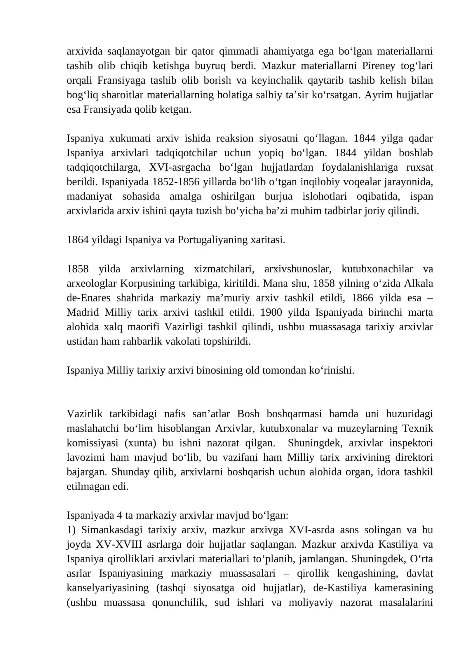 Yangi davrda Ispaniyada arxiv ishi 4