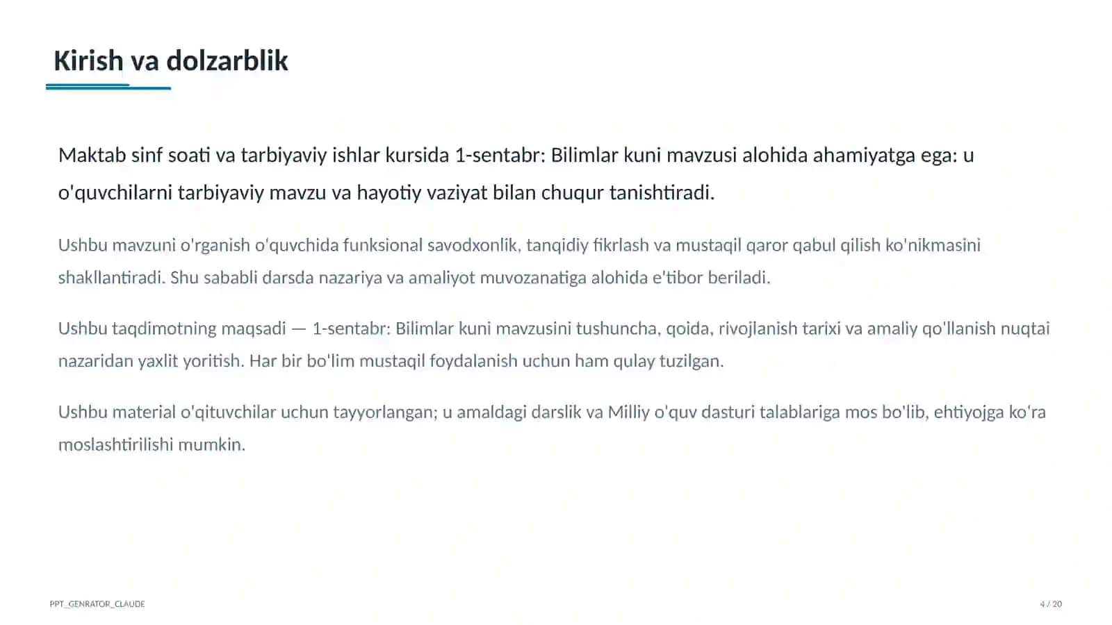 1-sentabr: Bilimlar kuni 4