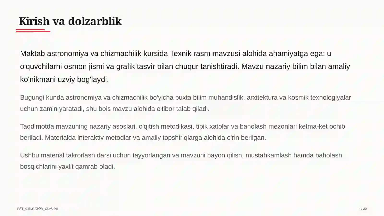 Astronomiya va chizmachilik (8–11) 4