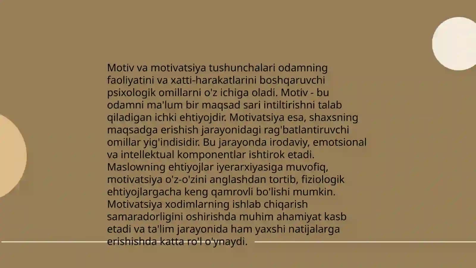 Xorij psixologiyasida motiv va motivatsiya muammosi 4