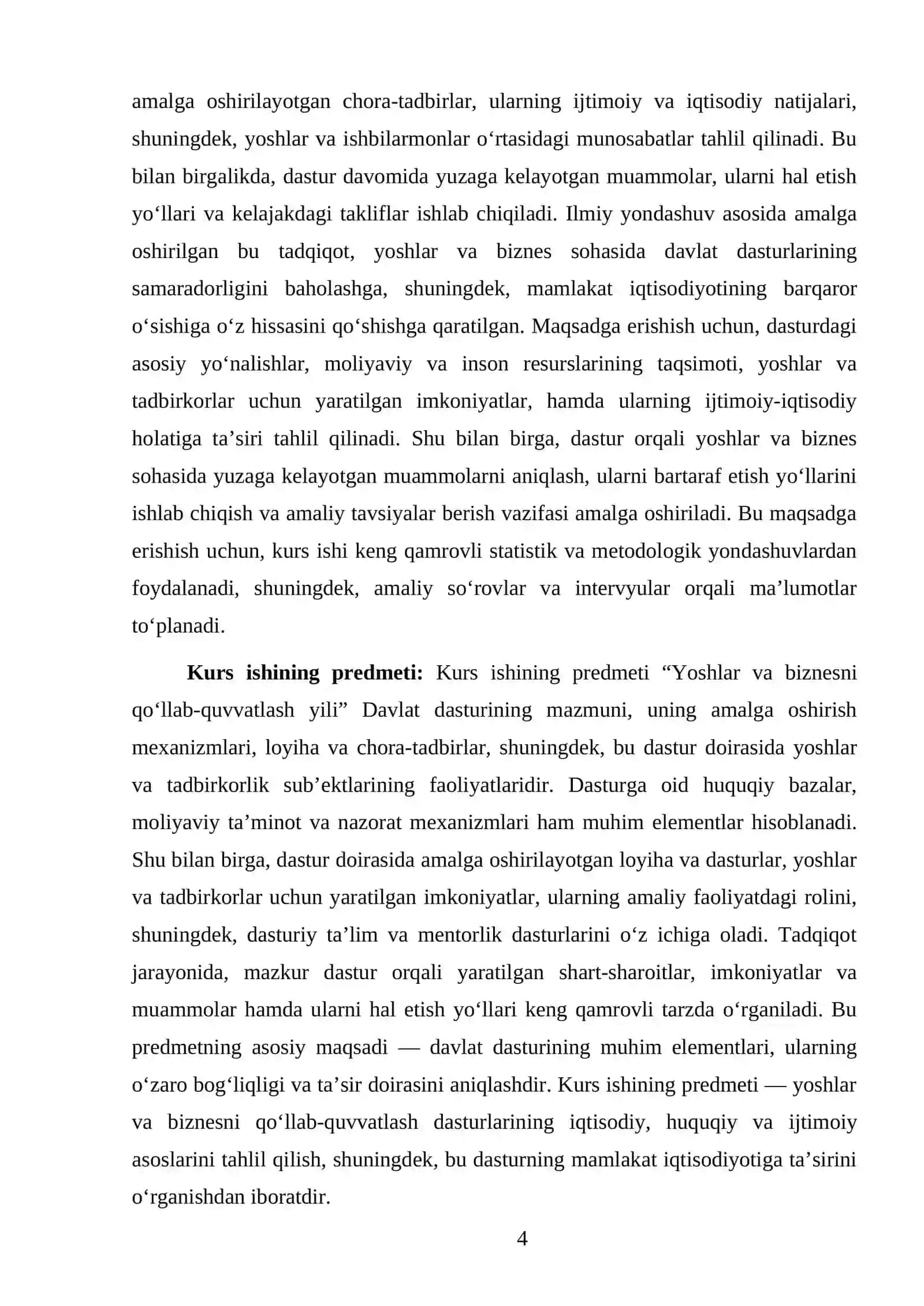 Yoshlar va biznesni qo‘llab-quvvatlash yili” Davlat dasturining ahamiyati 4