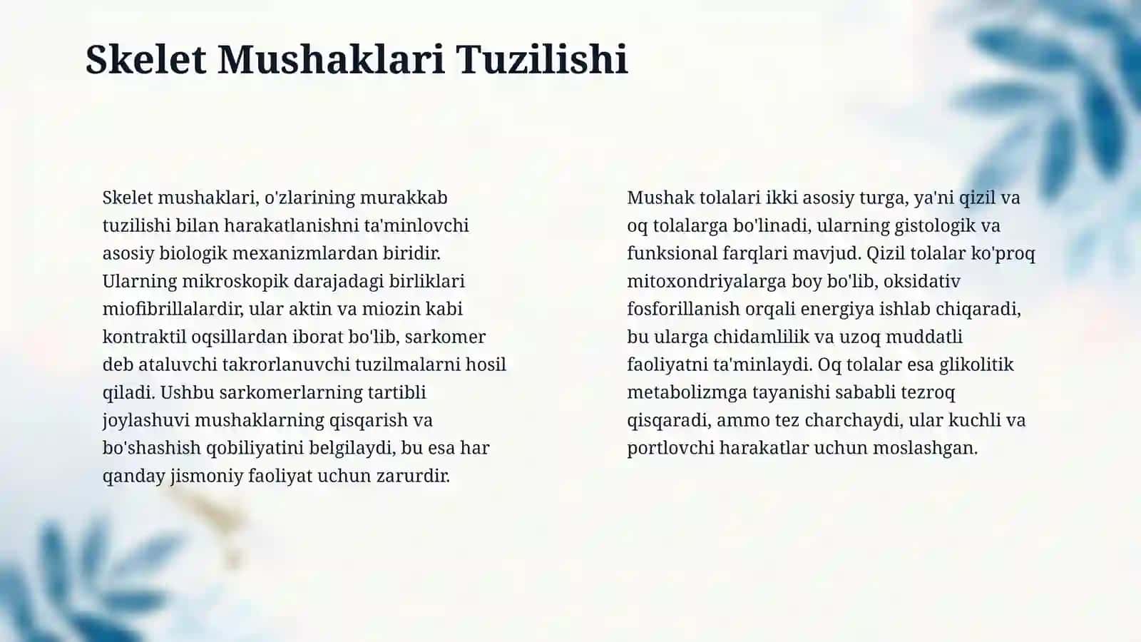 Nerv urchuqlari mushaklarining tuzilishi ishlash prinsipi 4