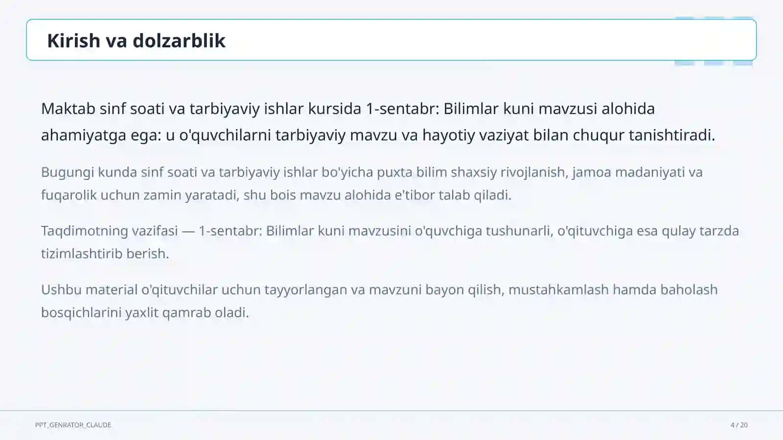 1-sentabr: Bilimlar kuni 4
