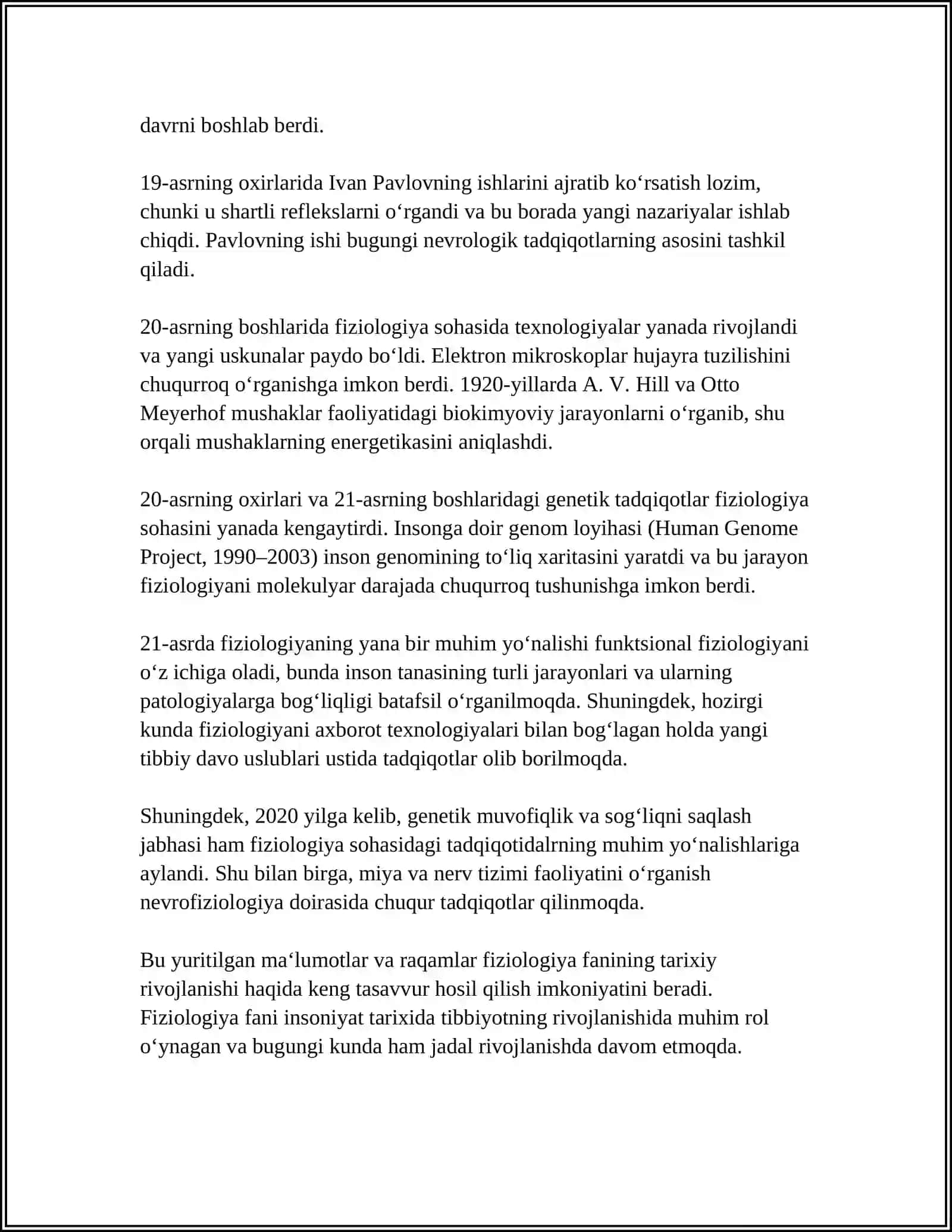 FIZIOLOGIYA FANI, RIVOJLANISHI, TIBBIYOTDA AHAMIYATI. FIZIOLOGIK TEKSHIRUV USULLARI 4