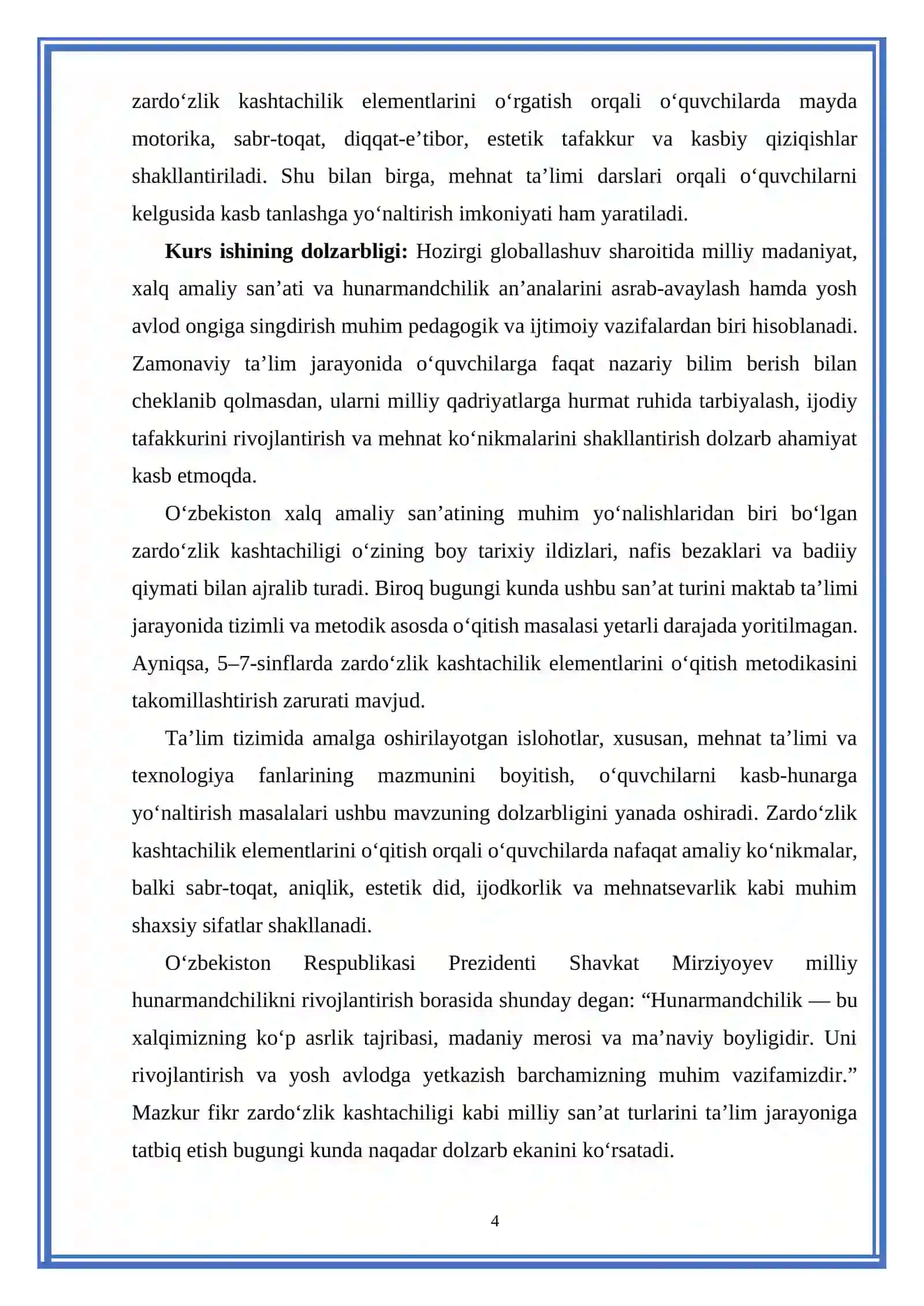 TEXNOLOGIYA FANINI O‘QITISH METODIKASI 4
