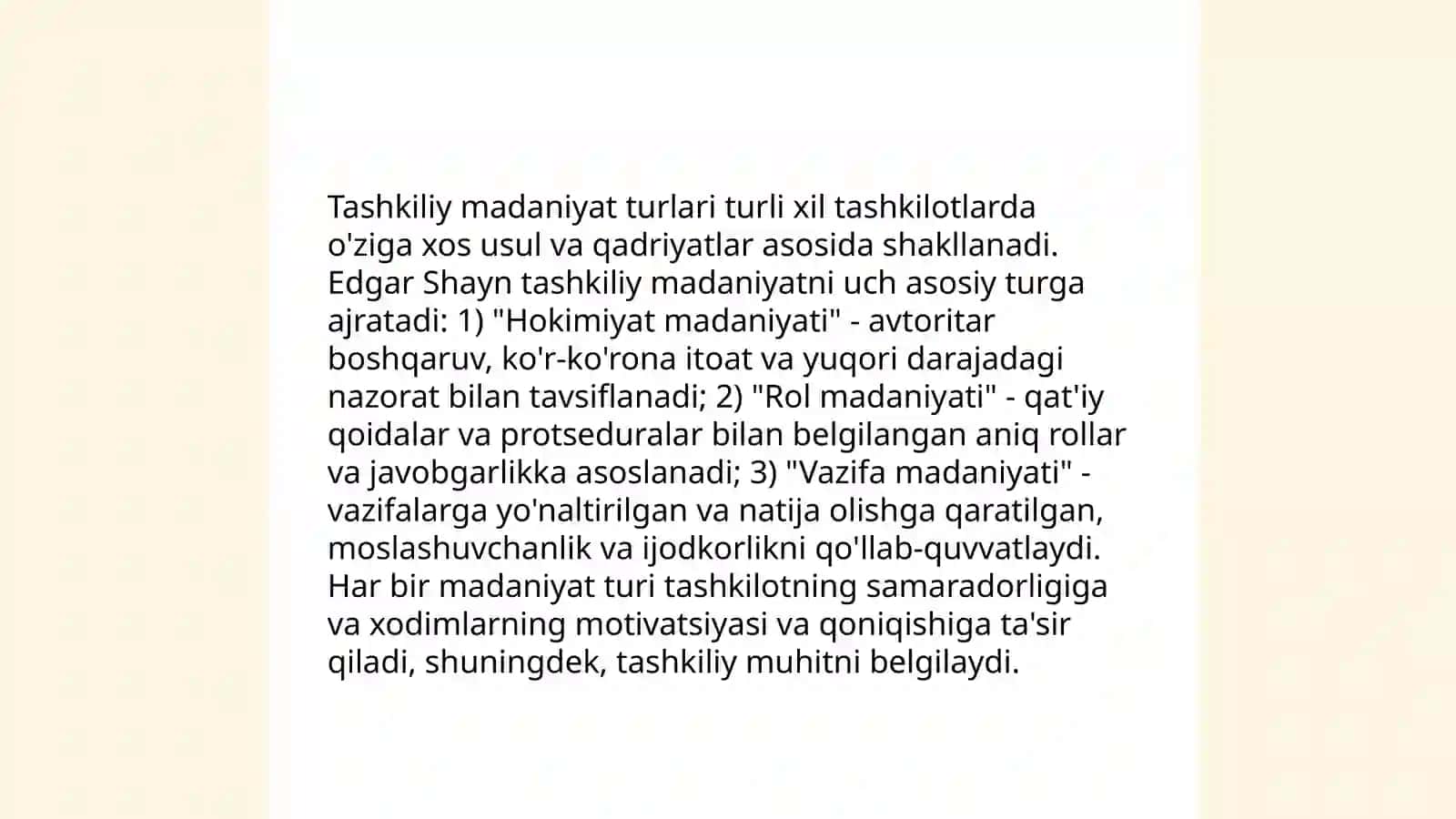 Biznesda tashkiliy madaniyat 4