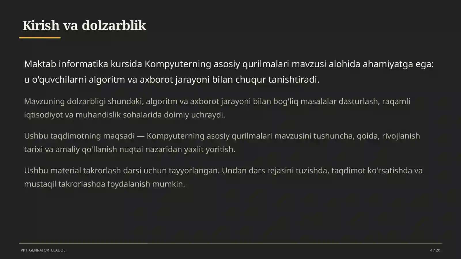 Kompyuterning asosiy qurilmalari (5-sinf) 4