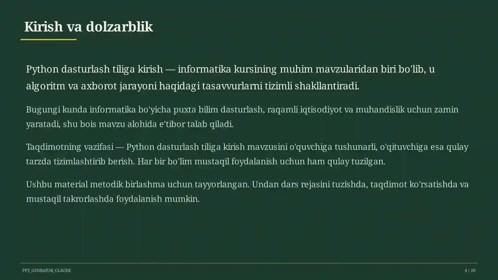 Python dasturlash tiliga kirish (8-sinf) 4