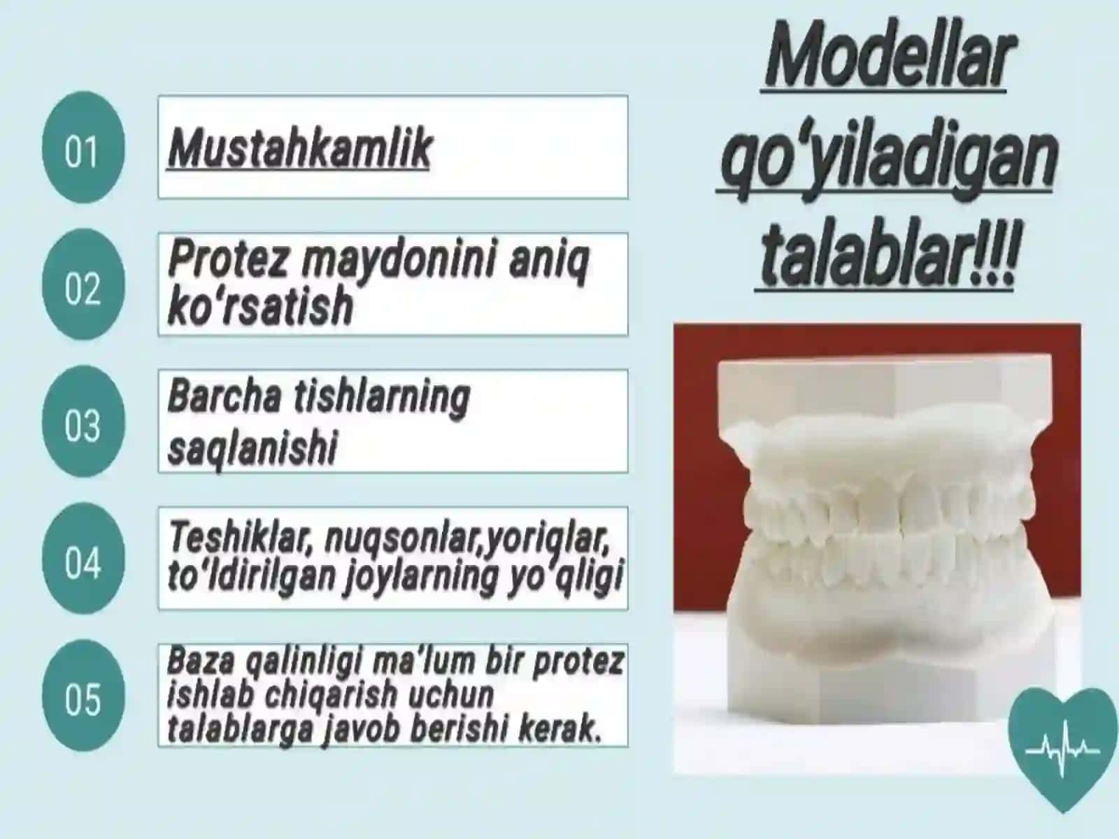 Stomatologiyada modellarni tayyorlash. Gipsli modellar 4