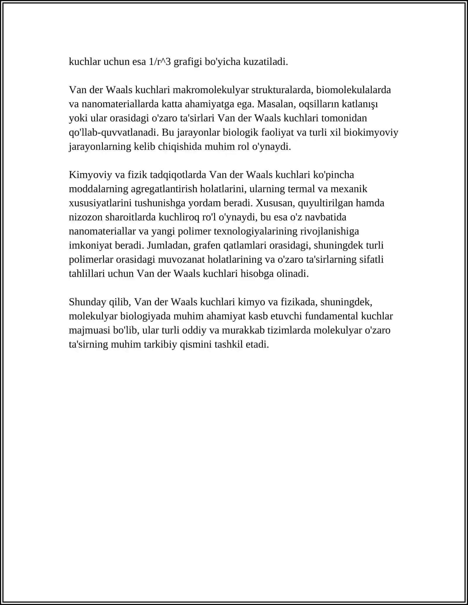 MOLEKULALARARO TA'SIR VA ULARNING XILLARI 4