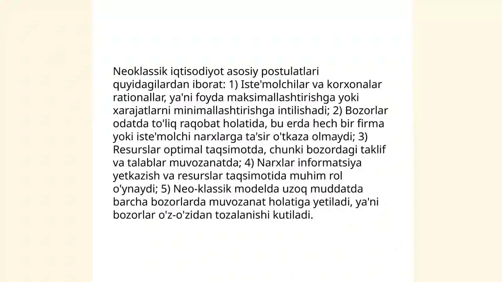 Xekshrolinning neoklassik konsepsiyasi 4